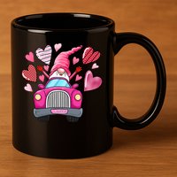 Heart Gnome Xoxo Valentines Day Cute 11oz C Handle Ceramic Mug