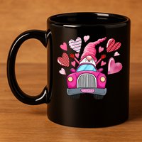 Heart Gnome Xoxo Valentines Day Cute 11oz C Handle Ceramic Mug