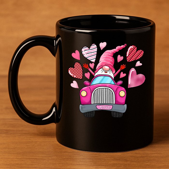 Heart Gnome Xoxo Valentines Day Cute 11oz C Handle Ceramic Mug