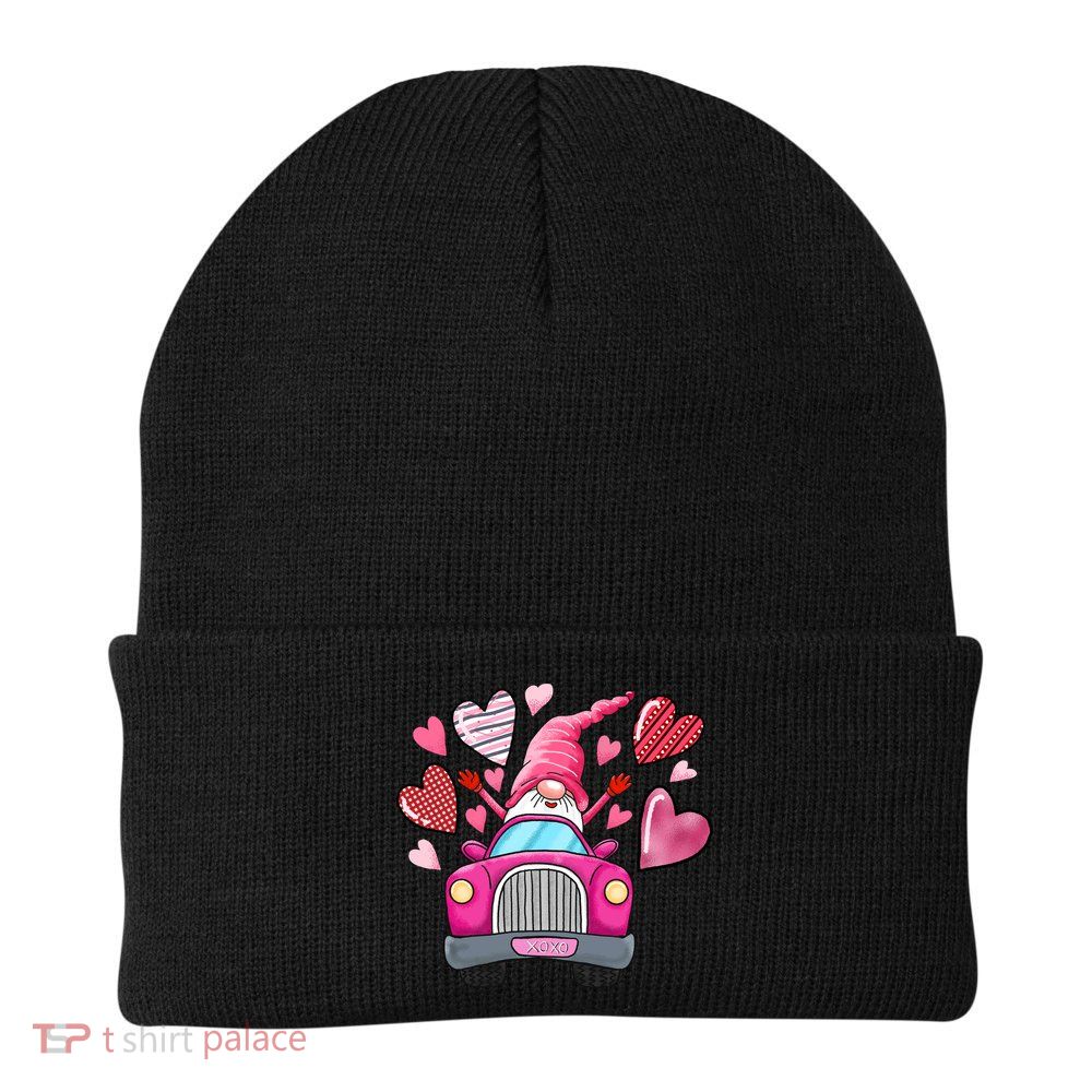 Heart Gnome Xoxo Valentines Day Cute Beanie
