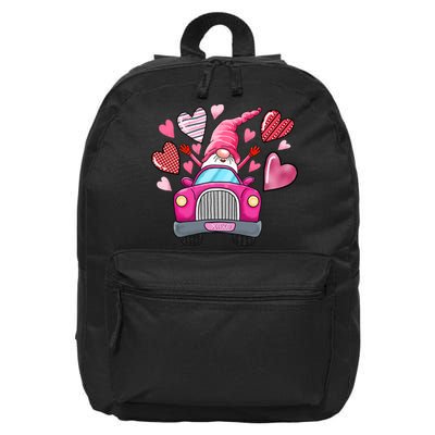 Heart Gnome Xoxo Valentines Day Cute 16 in Basic Backpack