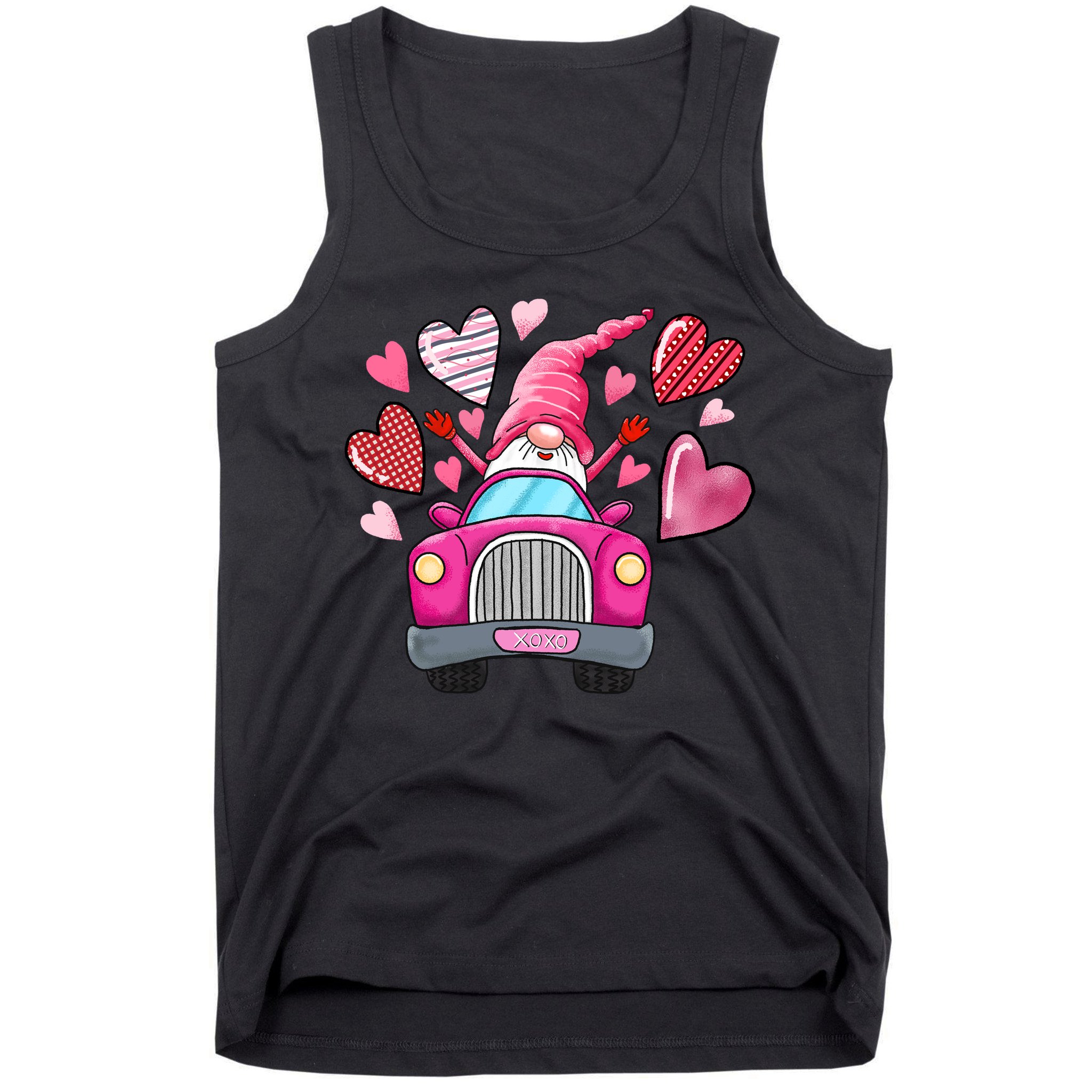 Heart Gnome Xoxo Valentines Day Cute Tank Top