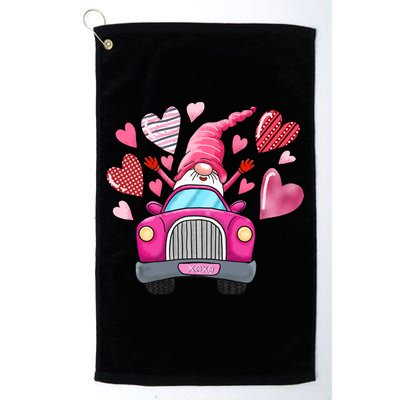 Heart Gnome Xoxo Valentines Day Cute Golf Towel
