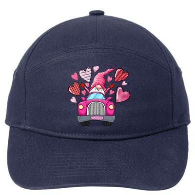 Heart Gnome Xoxo Valentines Day Cute 7-Panel Snapback Hat