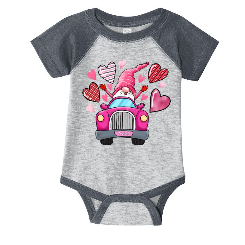 Heart Gnome Xoxo Valentines Day Cute Infant Baby Jersey Bodysuit