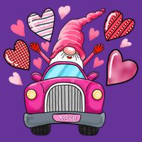 Heart Gnome Xoxo Valentines Day Cute Cooling Performance Crew T-Shirt