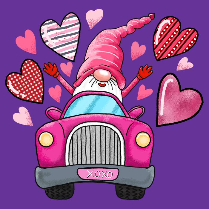 Heart Gnome Xoxo Valentines Day Cute Cooling Performance Crew T-Shirt