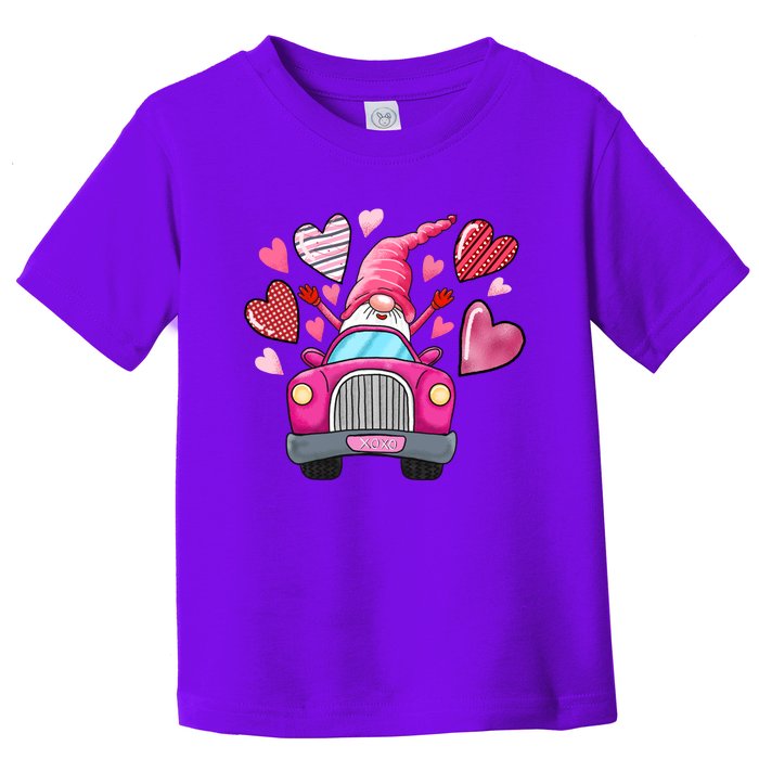 Heart Gnome Xoxo Valentines Day Cute Toddler T-Shirt