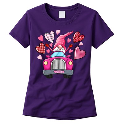 Heart Gnome Xoxo Valentines Day Cute Womens T-Shirt