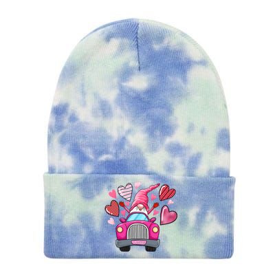 Heart Gnome Xoxo Valentines Day Cute Tie Dye 12in Knit Beanie