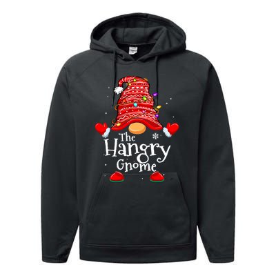 Hangry Gnome Xmas Family Matching Funny Christmas Gnomes Performance Fleece Hoodie