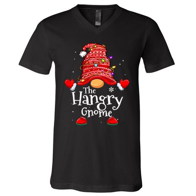 Hangry Gnome Xmas Family Matching Funny Christmas Gnomes V-Neck T-Shirt