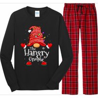 Hangry Gnome Xmas Family Matching Funny Christmas Gnomes Long Sleeve Pajama Set