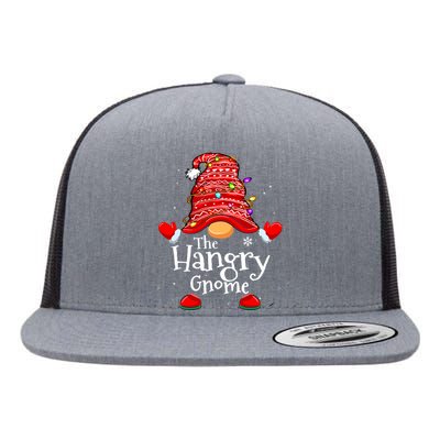 Hangry Gnome Xmas Family Matching Funny Christmas Gnomes Flat Bill Trucker Hat