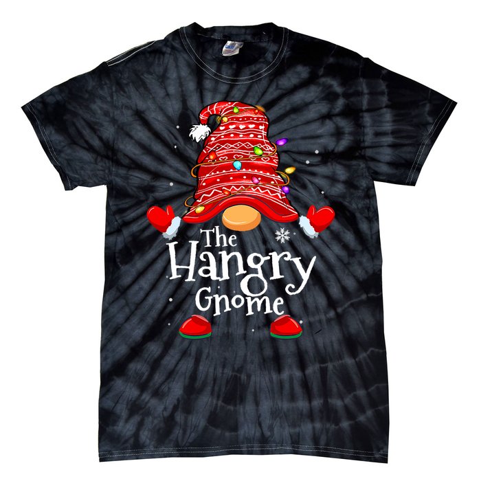 Hangry Gnome Xmas Family Matching Funny Christmas Gnomes Tie-Dye T-Shirt