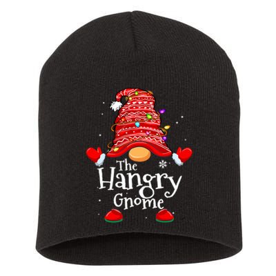 Hangry Gnome Xmas Family Matching Funny Christmas Gnomes Short Acrylic Beanie