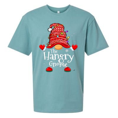 Hangry Gnome Xmas Family Matching Funny Christmas Gnomes Sueded Cloud Jersey T-Shirt