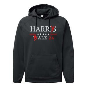 Harrybalz Harriswalz 2024 Election Patriotic Democrats Back Performance Fleece Hoodie