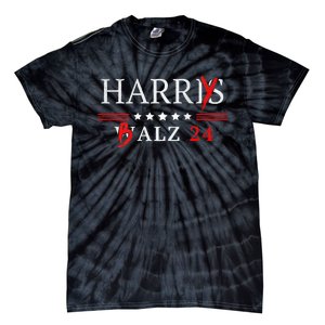 Harrybalz Harriswalz 2024 Election Patriotic Democrats Back Tie-Dye T-Shirt