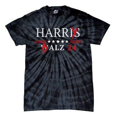 Harrybalz Harriswalz 2024 Election Patriotic Democrats Back Tie-Dye T-Shirt