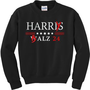 Harrybalz Harriswalz 2024 Election Patriotic Democrats Back Kids Sweatshirt