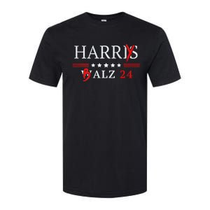 Harrybalz Harriswalz 2024 Election Patriotic Democrats Back Softstyle CVC T-Shirt