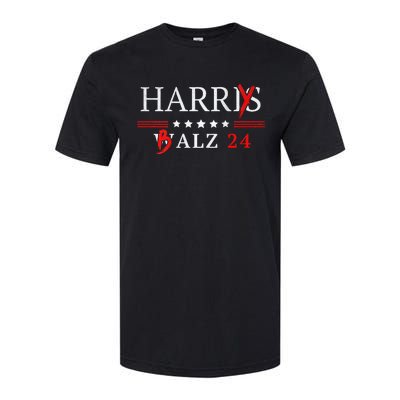 Harrybalz Harriswalz 2024 Election Patriotic Democrats Back Softstyle® CVC T-Shirt