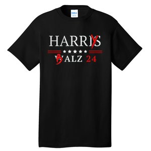 Harrybalz Harriswalz 2024 Election Patriotic Democrats Back Tall T-Shirt