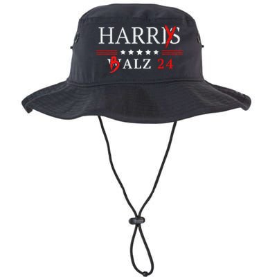 Harrybalz Harriswalz 2024 Election Patriotic Democrats Back Legacy Cool Fit Booney Bucket Hat