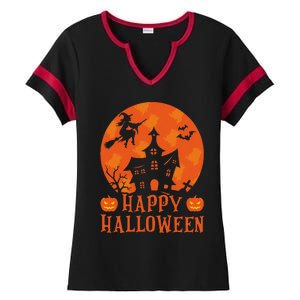 Happy Halloween 2024 Halloween Coming Tis Season Spooky Ladies Halftime Notch Neck Tee