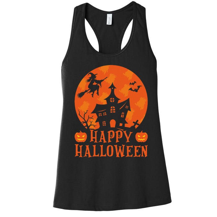 Happy Halloween 2024 Halloween Coming Tis Season Spooky Women's Racerback Tank