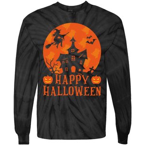 Happy Halloween 2024 Halloween Coming Tis Season Spooky Tie-Dye Long Sleeve Shirt