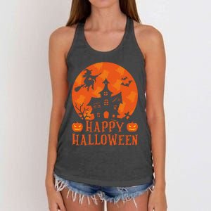 Happy Halloween 2024 Halloween Coming Tis Season Spooky Women's Knotted Racerback Tank