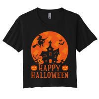 Happy Halloween 2024 Halloween Coming Tis Season Spooky Women's Crop Top Tee