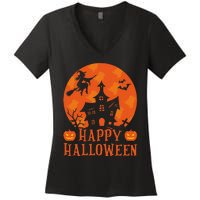 Happy Halloween 2024 Halloween Coming Tis Season Spooky Women's V-Neck T-Shirt