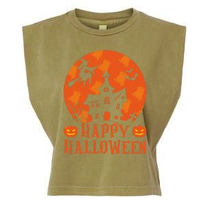 Happy Halloween 2024 Halloween Coming Tis Season Spooky Garment-Dyed Women's Muscle Tee