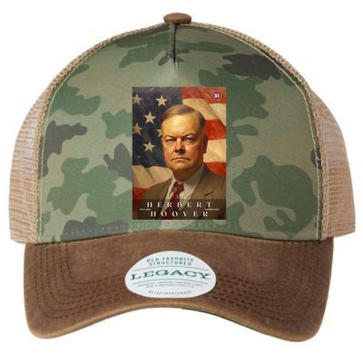 Herbert Hoover 31st President Of The United States Portrait Legacy Tie Dye Trucker Hat