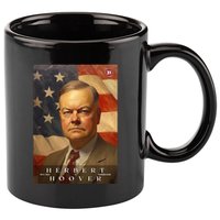 Herbert Hoover 31st President Of The United States Portrait 11oz C Handle Ceramic Mug