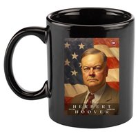 Herbert Hoover 31st President Of The United States Portrait 11oz C Handle Ceramic Mug