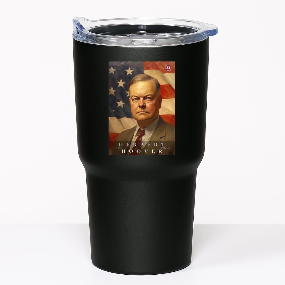 Herbert Hoover 31st President Of The United States Portrait Tumbler