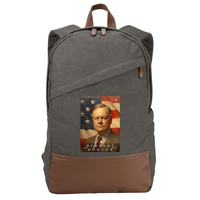 Herbert Hoover 31st President Of The United States Portrait Cotton Canvas Backpack