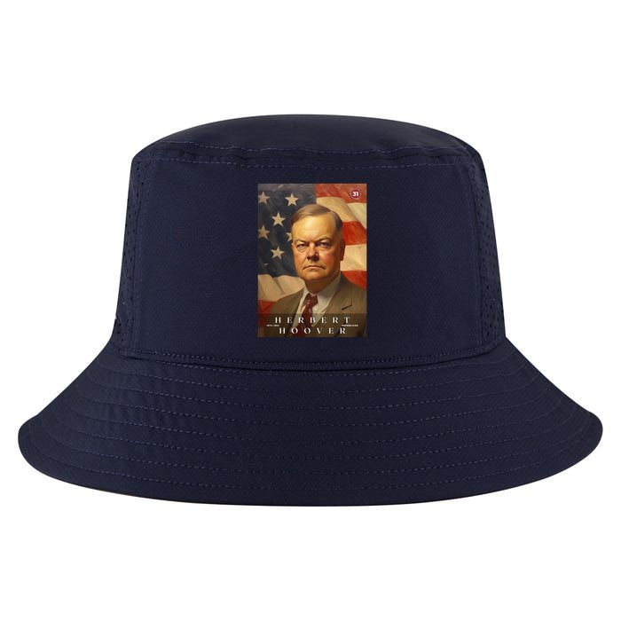 Herbert Hoover 31st President Of The United States Portrait Cool Comfort Performance Bucket Hat
