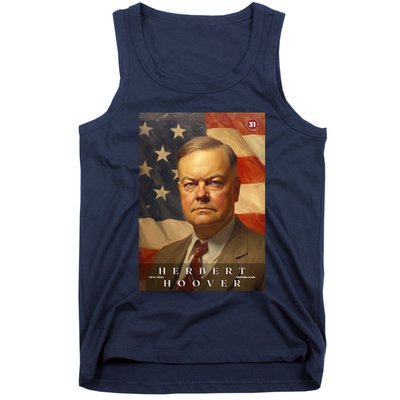 Herbert Hoover 31st President Of The United States Portrait Tank Top