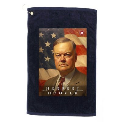 Herbert Hoover 31st President Of The United States Portrait Golf Towel