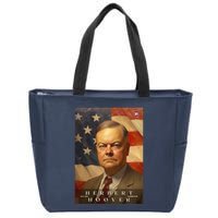 Herbert Hoover 31st President Of The United States Portrait Zip Tote Bag