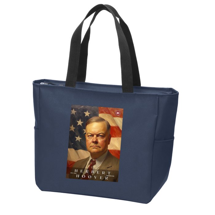 Herbert Hoover 31st President Of The United States Portrait Zip Tote Bag