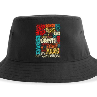 Hip Hop 50 Years Of Old School Graffiti Old School Sustainable Bucket Hat