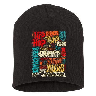 Hip Hop 50 Years Of Old School Graffiti Old School Short Acrylic Beanie