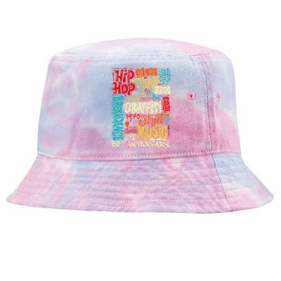 Hip Hop 50 Years Of Old School Graffiti Old School Tie-Dyed Bucket Hat