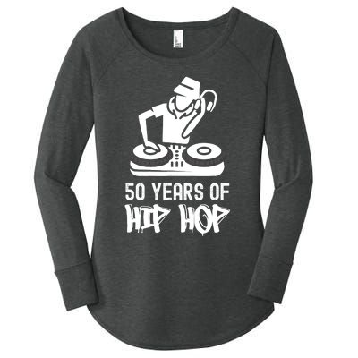 Hip Hop 50th Anniversary 50 Years DJ Turntable Women's Perfect Tri Tunic Long Sleeve Shirt